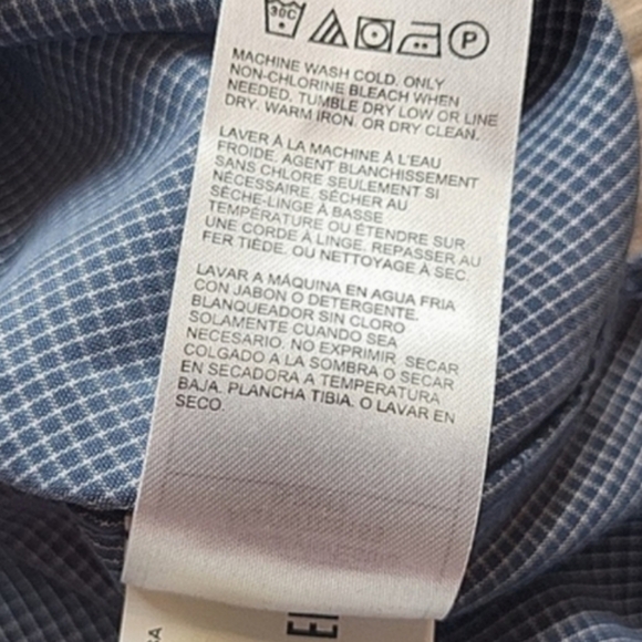 Quiksilver Blue & White Windowpane Plaid Short Sleeve Soft Modal Blend Shirt, S - Picture 13 of 13